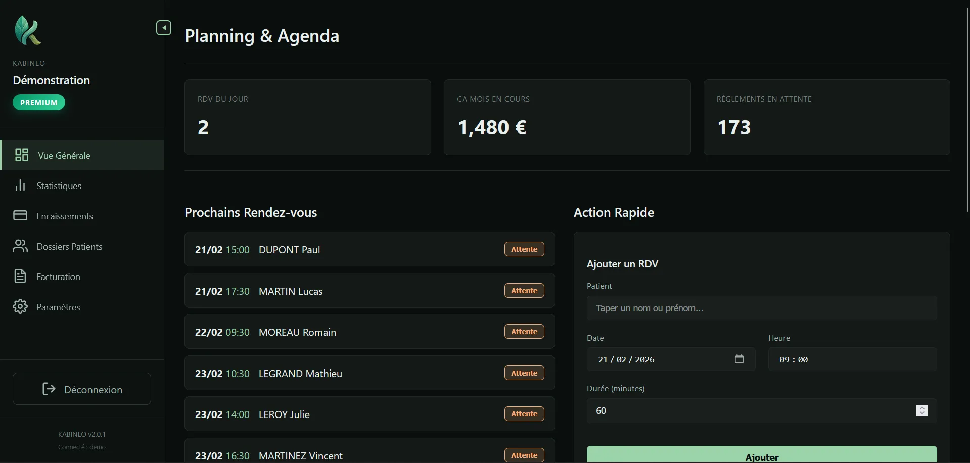 Interface Kabineo Premium